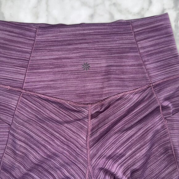 ATHLETA Salutation Stash Pocket II Capri Leggings – Space Dye Purple – Size S - Picture 5 of 5
